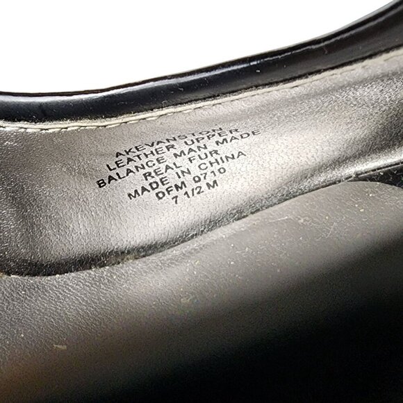 VTG Anne Klein Pony Hair Leather Zebra Print Slingback Peep Toe Heels Size 7.5 - Picture 13 of 15